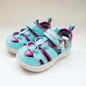 *SOLD* Skechers Girl Toddler C-Flex Sandal 2.0 Water Shoe TURQUOISE MULTI Sz 7